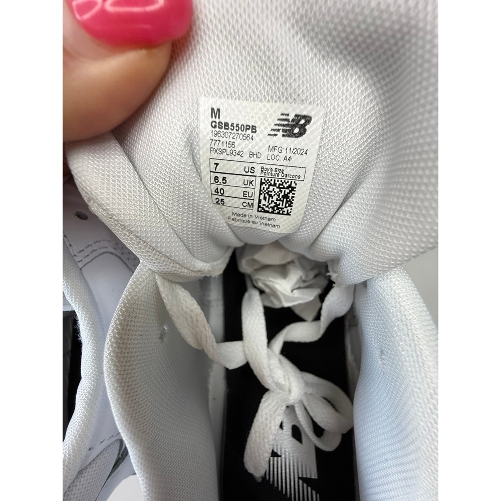 New Balance 550 White GSB550PB Womens 8.5 Youth 7 Sneakers New - Picture 4 of 8